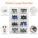 UNI HIMO SHOE ORGANIZER, THICK & STURDY MAGNETIC DOOR, 10 PACK - CLEAR - Like New