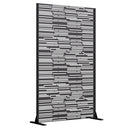 EROMMY 72" H METAL PRIVACY SCREEN (CONSIST OF 5 PANELS) - BLACK - Like New