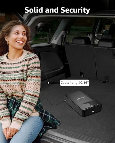 SOOWAY-450C GUN SAFE SMALL PISTOL SAFE BIOMETRIC GUN SAFE FOR HANDGUN - BLACK - Like New