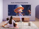 WIMIUS MINI PROJECTOR WITH WIFI AND BLUETOOTH, 2025 UPGRADE 1080P - WHITE - Like New
