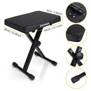 Donner Piano Bench Adjustable Keyboard Bench Portable Stool X-Style - Black - Brand New