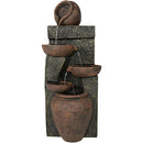 SUNNYDAZE DECOR SUNNYDAZE 39-INCH CASCADING EARTHENWARE POTTERY WATER FOUNTAIN - Like New