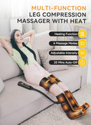 ITCPRL LEG MASSAGER WITH HEAT AND COMPRESSION FOOT CALF & THIGH MASSAGE - BLACK - Like New