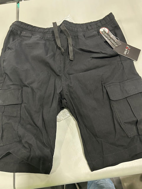 GALAXY BY HARVIC XL BLACK SHORTS STRETCH CARGO POCKETS - SIZE: MEN XL - BLACK - Brand New