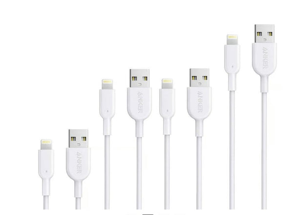 Anker PowerLine II USB-A to Light-ning Ultra Durable Cable 4-pack - White Like New