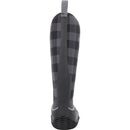 MUCK HALE WATERPROOF WOMEN'S TALL WELLINGTON BOOTS - BLACK/GRAY PLAID - SIZE 9 - Like New
