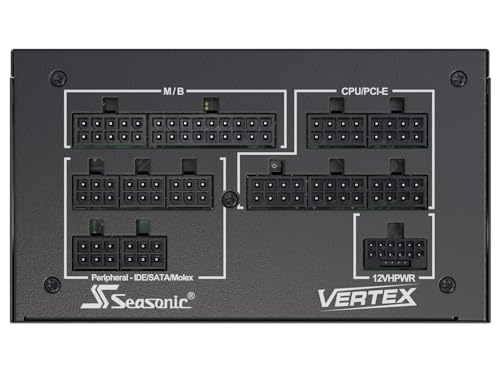 SEASONIC VERTEX PX-1000 1000W PLATINUM FULLY MODULAR ATX 3.0 POWER SUPPLY TEXT - Like New