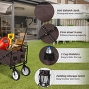 YSSOA ROLLING COLLAPSIBLE GARDEN CART - BROWN - Like New