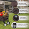 YSSOA ROLLING COLLAPSIBLE GARDEN CART - BROWN - Like New