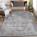 Adiva Rugs Machine Washable 6x9 Area Rug with Non Slip Backing (VIZON, 6' x 9') - Brand New