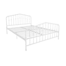 NOVOGRATZ BUSHWICK METAL BED, QUEEN, 4044139N - OFF WHITE - Like New