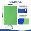 Neewer Portable 2-in-1 Chromakey Blue/Green Backdrop Screen B08BLFNR42 -Black - Brand New