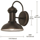 Globe Electric Jameson 1-Light Oil Rubbed Bronze Vintage Wall Sconce - Brand New