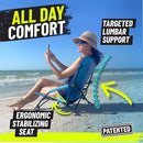 STRONGBACK LOW GRAVITY RECLINER BEACH LUMBAR SUPPORT 400LCH-BKGR-2.0 - BLACK - Like New