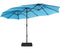 YAHEETECH 15 FT TRIPLE-SIZE PATIO UMBRELLA W/BASE INCLUDE - SLY BLUE - Like New