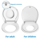 GAOMON TOILET SEAT WITH TODDLER SEAT ROUND TOILET SEAT FOR KIDS AND ADULTS - Brand New
