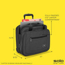 SOLO NEW YORK ROLLING CASE WITH WHEELS - BRYANT - GRAY - Brand New