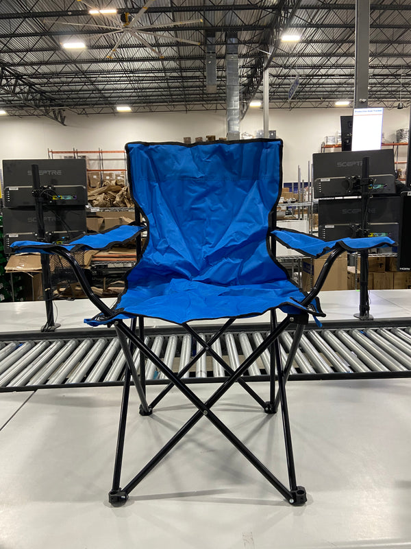 TREK OUTDOOR LIVING SOLUTIONS HEAVY DUTY CAMPING CHAIR - BLUE - Brand New