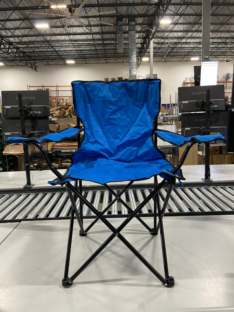 TREK OUTDOOR LIVING SOLUTIONS HEAVY DUTY CAMPING CHAIR - BLUE - Brand New