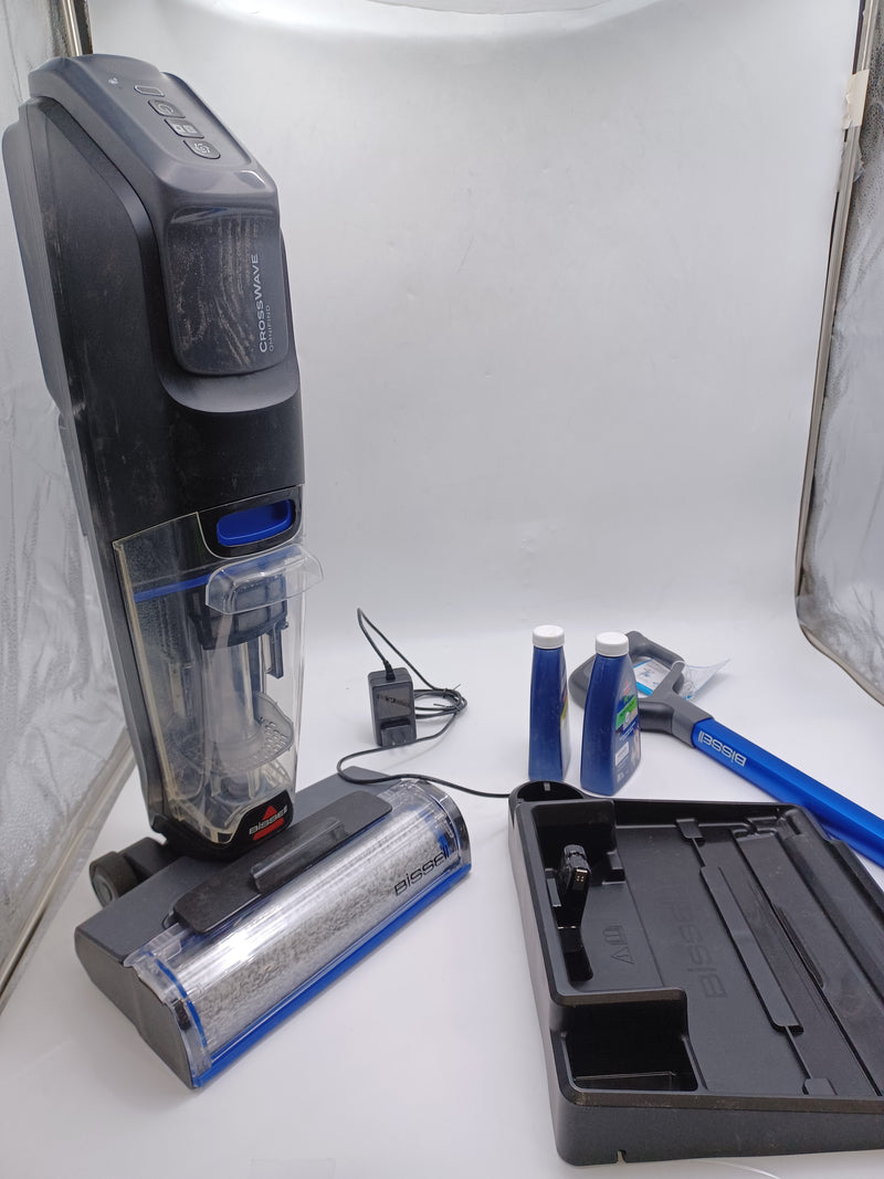 BISSELL CROSSWAVE OMNIFIND CORDLESS MULTI-SURFACE HARD FLOOR CLEANER - BLUE - Like New