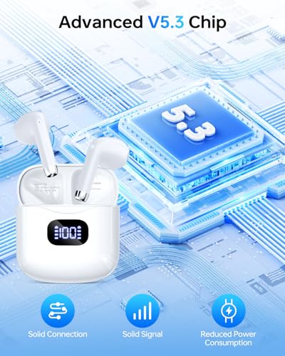 KTGEE TRUE WIRELESS EARBUDS BLUETOOTH 5.3 40HRS PLAYBACK T08 - WHITE - Like New