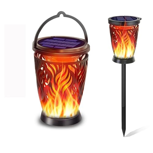 OPIYTQVB SOLAR LANTERNS OUTDOOR WATERPROOF HANGING SOLAR LANTERN - BLACK - Like New
