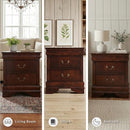 B01EYJY1KW Signature Design by Ashley Alisdair 2 Drawer Nightstand - Brown - Brand New