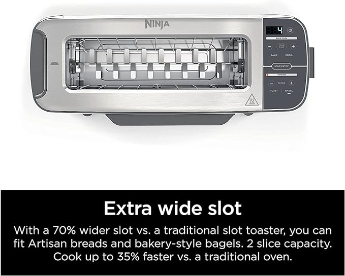 Ninja ST100 Foodi 2-in-1 4 FUNCTION Flip Toaster - Stainless - Scratch & Dent