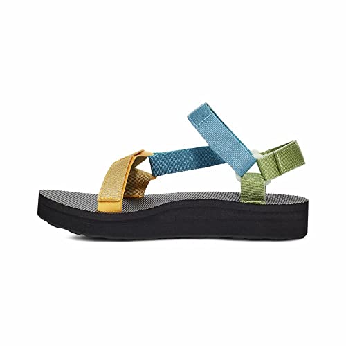 Teva Women's Midform Universal Sandal Metallic Blue Multi Size 10 - Like New