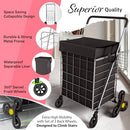 Our Modern Space Stairs Climbing Shopping Cart w/Waterproof Basket Liner - Like New