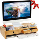 Ybj-ake Monitor Stand Riser Riser with Keyboard Storage (B074TGB3T9) - Black - Brand New