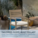 CALIFORNIA UMBRELLA OUTDOOR PATIO CHAIR PAD SET OF 2 18 X 18" - WHITE - Like New