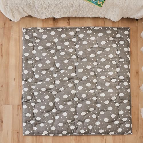 NAPCURE BABY PLAY MAT PLAYING NON-SLIP MAT CLOUD5050 - GRAY - Brand New