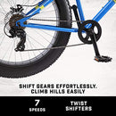 MONGOOSE DOLOMITE FAT TIRE MENS MOUNTAIN BIKE - LIGHT BLUE - Like New