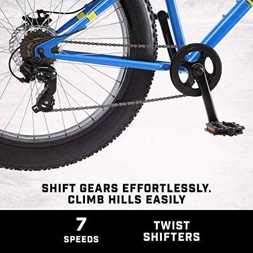 MONGOOSE DOLOMITE FAT TIRE MENS MOUNTAIN BIKE - LIGHT BLUE - Like New