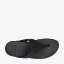 FITFLOP LULU TOE-POST SANDALS WOMEN'S BLACK GEO-WEBBING SLIP SIZE: 7 - BLACK MIX - Brand New