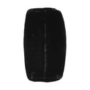 DKNY RONI FUR TOTE BAG WITH LOGO CHARM - BLACK/SILVER - Brand New