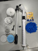 HATTYROOM ELECTRIC SPIN SCRUBBER,EXTENSION ARM,SIX SCRUBBING HEADS - WHITE/BLACK - Brand New