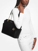 MICHAEL KORS JACQUELYN MEDIUM CHAIN TOTE GOLD -TONE HARDWARE/BLACK - Like New