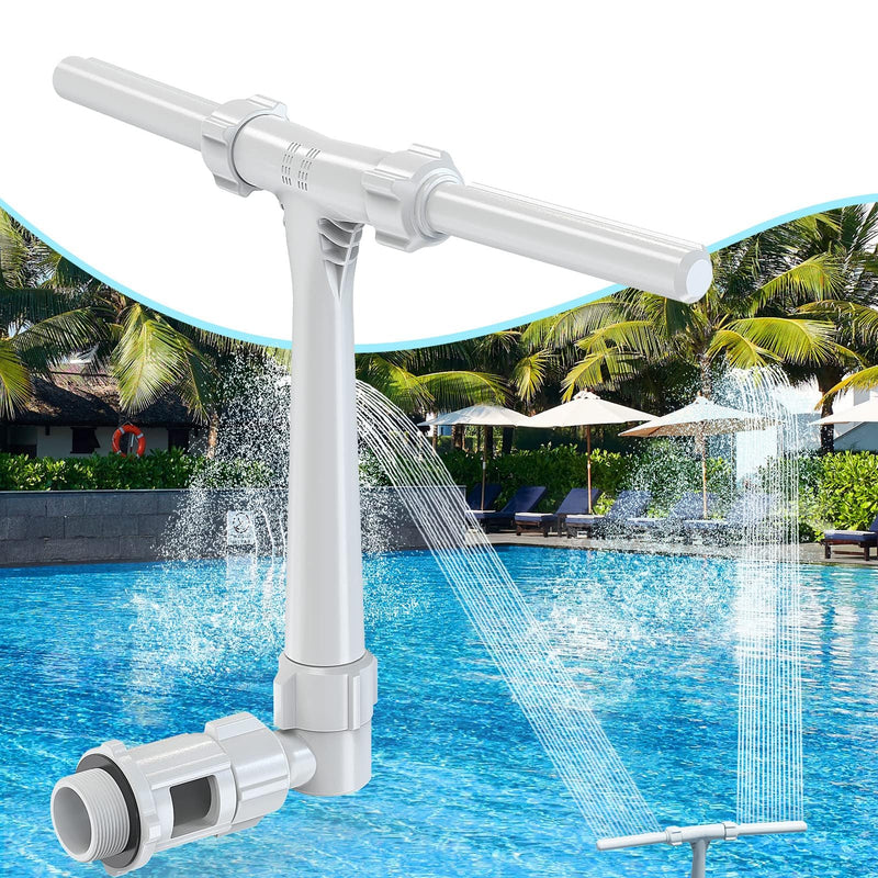 POOLHACKER POOL FOUNTAIN DUAL SPRAY WATER FOUNTAINS FOR ABOVE GROUND/INGROUND - Like New