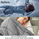 LIANLAM Weighted Blanket 25 lbs 60"x80" Cooling Blanket with Glass Beads - Grey - Brand New