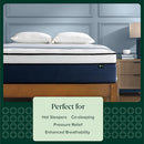 ZINUS 14 INCH COOLING COMFORT SUPPORT HYBRID MATTRESS NEW VERSION - QUEEN WHITE - Brand New