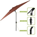 SHADE BASICS 10'X6' RECT CRANK PATIO UMBRELLA (ECO106D709-P40) BRICK RED - Like New