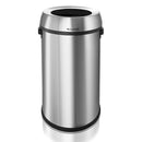 Alpine Industries17 gal. Stainless Steel Round Trash Can with Open Top Lid - Like New