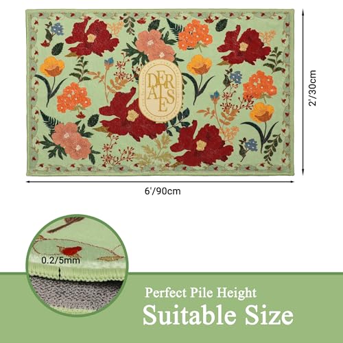 ROTGGOON INDOOR ENTRANCE 2'X 3' FLORAL RUG - MULTI - Like New