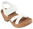 119536 Skechers Women BRYSTOL - NIGHT SKIES heel sandal, White 9 - Like New