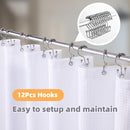 LACYAN 3 IN 1 WATERPROOF WAFFLE WEAVE SHOWER CURTAIN SET 72X72 (1 PACK) - WHITE - Like New