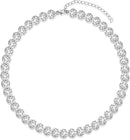 HMOOY BASEBALL BEADED CHAIN NECKLACE FOR MEN WOMEN - WHITE - Like New