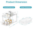 VTOPMART 2 PACK PULL OUT BATHROOM UNDER SINK ORGANIZER S-STANDARD - TRANSPARENT - Like New