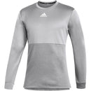 ADIDAS TEAM ISSUE CREW TOP MEN'S TRAINING L GREY/WHITE GREYTWO-L - Like New